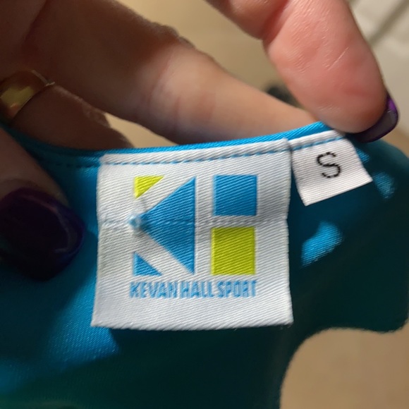 Kevan Hall Sport Dress Golf Sleeveless Front Zip Abstract Art Print - Picture 8 of 9